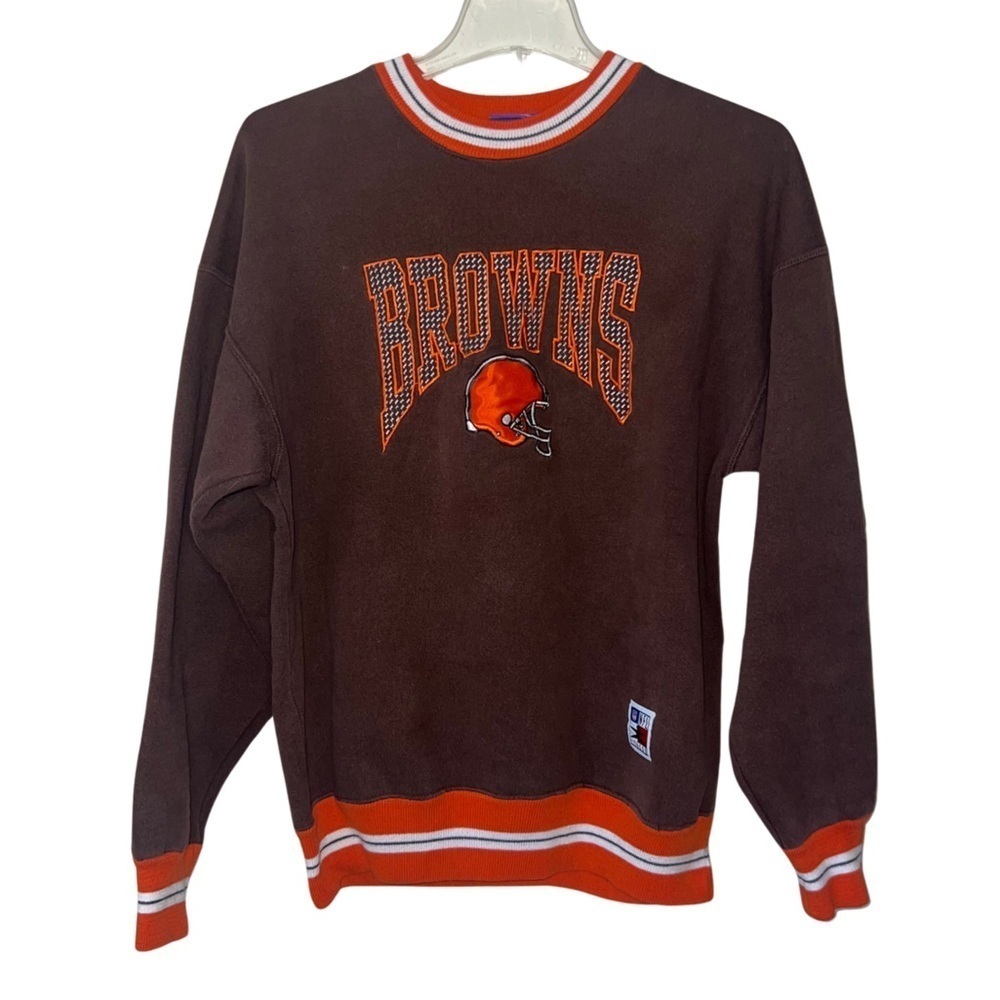 Vintage Cleveland Browns NFL Fitness Serious Impact Crewneck Made in USA Medium
